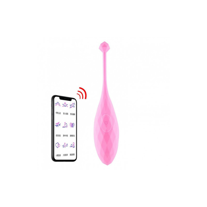 Bala Vibratoria con Textura de Diamante — Mini Vibrador con APP. Bala Vibratoria con Textura de Diamante — Mini Vibrador con APP.