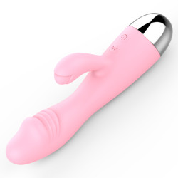 Vibrador con estimulador de clítoris